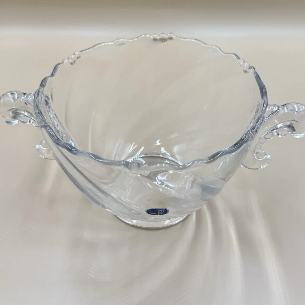 Heisey Waverly Pattern Ice Bucket Clear Vintage Crystal 1950s Elegant Luxury